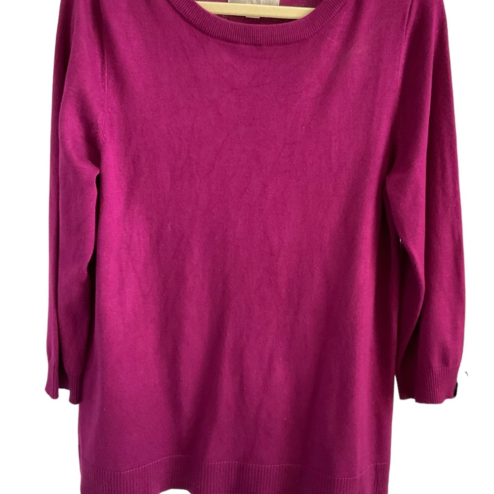 Carolyn Taylor Ladies Knit Top. Size Large Wine or Burgundy Color